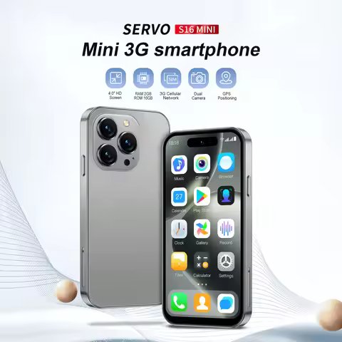 2025 SERVO S16 MINI 3G Tiny Smartphone Android 10 16GB ROM Face Unlock Play Store WiFi 4.0" Small Ce