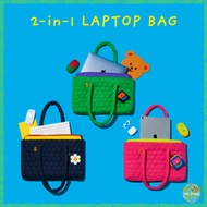 [Wiggle Wiggle] 2-in-1 Laptop Bag | Convertible Bag for Portable Workstation