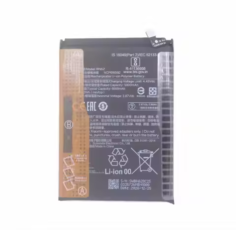 1x 6000mAh BN62 Replacement Battery For Xiaomi Pocophone Poco M3 For Redmi 9T M2010J19SY For Redmi N