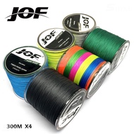 Braided Fishing Line Fishing JOF 300M Fishing Lines PE Braid 4 Stands 10LBS to 80LB Multifilament Fi