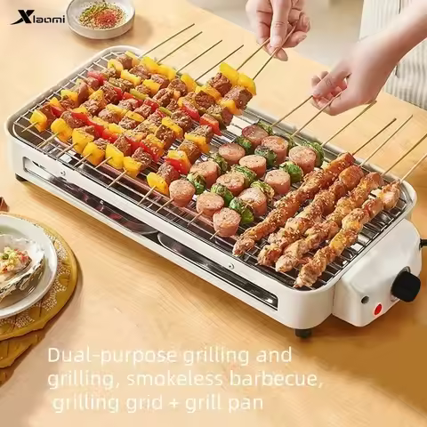Electric barbecue grill Korean household non-stick grill smokeless barbecue machine indoor iron plat