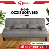 LIKE BUG: OZZIE 3/4 Seater Sofa with Pillow Sofa Bed Foldable / Canvas Sofa / 2 in 1 Sofa with 1 Year Warranty