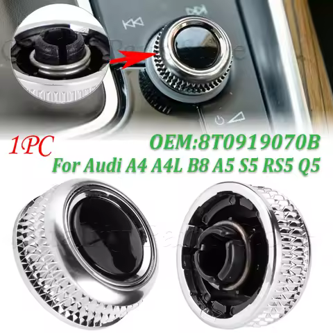 1PC Car MMI Multi Media Volume Control Panel Switch Button Adjustment Knob For Audi A4 A4L B8 S4 A5 