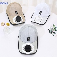 OONE Summer Fan Sunhat, Solar Mesh Baseball Cap, Dad Hat Breathable Cooling 8-16H Strong Wind Solar 