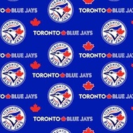 Toronto Blue Jays Baseball Cotton Fabric - MLB Team Logo Cotton Fabric by The Yard, Fat Quarter, Hal