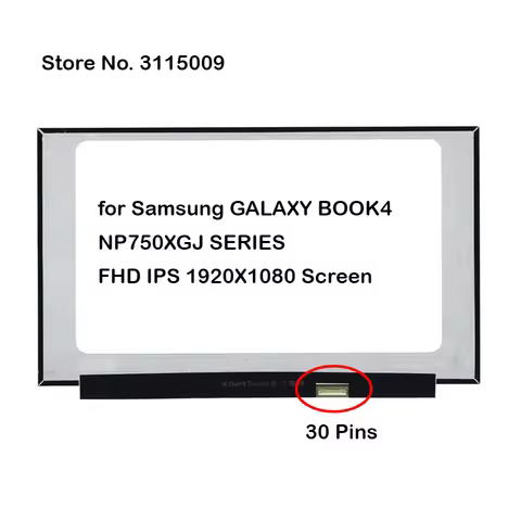15.6" for Samsung GALAXY BOOK4 NP750XGJ SERIES FHD IPS 1920x1080 Laptop Matrix LCD Screen 30 Pins eD