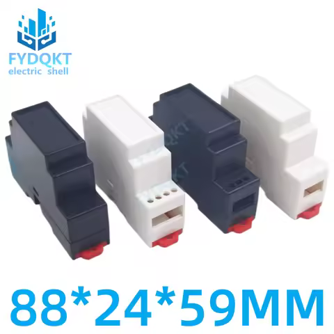 1pcs Supply Rail Electrical Shell Safety Barrier Isolation Module 4-17 : 88X24X59MM ABS Plastic Encl