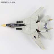 [PEMY] 1:72 Scale F-14 Tomcat Fighter Jet Model - White & Black ABS Plastic Aircraft With Detailed D