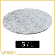 [Lovoski1] Round Vinyl Fitted Tablecloth Table Cover White Marble Pattern for Dining Room Table Round Table
