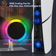 (全新) PS5 Slim 行版/ 日版 薄版主機 光碟版/ 數碼版 數位版 散熱扇連RGB燈效 Cooling Fan (JYS)