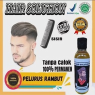 HAIR SOLUTION PELURUS RAMBUT PERMANEN TANPA CATOK PRIA DAN CEWEK / HAIR SOLUTION TERMURAH