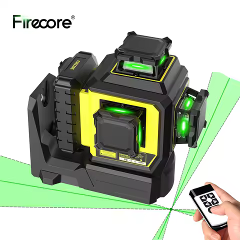FIRECORE F95T-XG 12 Line 3D Green Laser Level 360 Rechargeable Li-ion Battery Self-Leveling nivel lá