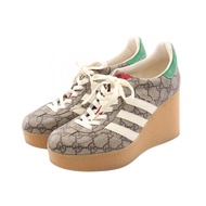 [Used] Gucci GUCCI sneakers GUCCI × adidas Gazelle GG Supreme wedge sole 725655 PVC coated canvas le