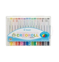 PILOT - 日本製造 蠟筆CREOROLL 基本色彩筆AO-CR6-S16 16色套裝 - 平行進口貨