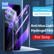 Anti Blue Purple Full Soft Hydrogel Film for Sony Xperia Pro I Xperia 10 Plus Ⅱ III Lite Xperia 1 IV 5 Xperia Ace XZ1 XZ2 Compact XZ3 XZ4 XZ Premium XA3 XA2 Ultra Eyes Protective Screen Protector