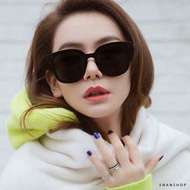 【買1送2】金屬點方框墨鏡 愛的迫降 孫藝珍同款 明星款太陽眼鏡 黑色墨鏡 惡南宅急店【0060M】