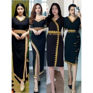 Dress Borneo Bidayuh Kadazan free size 40-80kg motif Sabah Sarawak