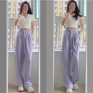 【ks1139.my】 大码垂坠感紫色西装裤女直筒宽松高腰显瘦薄款vibe风阔腿拖地裤子大码垂坠感紫色西装裤女直筒宽松高腰显瘦薄款vibe风阔腿拖地裤 【0724t8BBb6TtN】