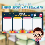 🌼1 DAY SHIP🌼 Banner Sudut Mata Pelajaran / Sekolah Ceria / PAPAN KENYATAAN / SUDUT INFO / KECERIAAN 