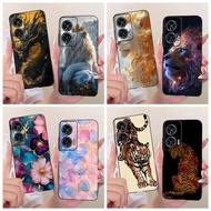 For Motorola Edge 50 Fusion Case XT2429-1 Cool Lion Tiger Dragon Painted Cover Soft TPU Phone Case F