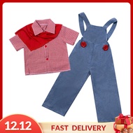 Gispark Kids Farmer Costume Role Play Workwear Role Play Outfit Jumpsuits Farmers Overalls and Top f