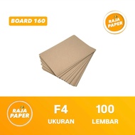 Yellow Board Cardboard Paper Size F4 100 Sheets No. 160 (215 Mm x 330 Mm) / (1.5 Cm x 33 Cm) 100 She