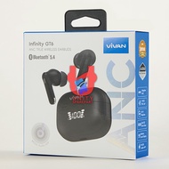 VIVAN HEADSET BLUETOOTH INFINITY GT6 - TWS EARPHONE WIRELESS ANC DISPLAY HEADSET BLUETOOTH