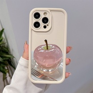 3 In1 Pink Crystal Apple Case For Xiaomi poco C71 C75  X7 X3 F3 Soft Silicone Camera Phone Case