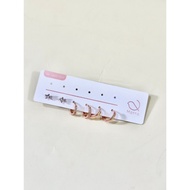 crazysusliki Motta Earring Set ต่างหูเซตชุบทองคำขาว