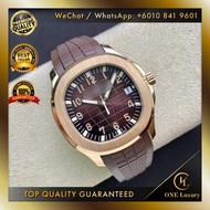 🔥SWISS TOP QUALITY🔥 AQU4NU4T 5167R BROWN DIAL 18K ROSE GOLD ON BROWN RUBBER STRAP