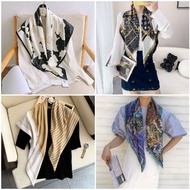 Aibins Group D-90CM (35.4inch)RM9.18/1pcs Ladies Twill Tudung Bawal Elegent Large Quare Imitated Sil