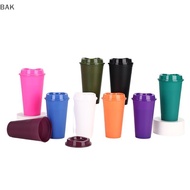 BAK 355ML plastic reusable with lid, cold water coffee cup, household beverage, kitchen supplies BA
