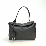 BALENCIAGA Rodeo小號29黑色牛皮銀扣肩背包