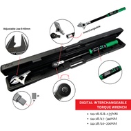 DIGITAL INTERCHANGEABLE TORCH WRENCH Accuracy Rotational Force Digital Screen Interchangeable Head S