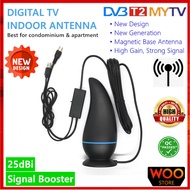 [NEW VERSION] Booster Indoor Antenna Digital TV Aerial Uhf HDTV 25dBi Magnetic Antenna 3 meter for M