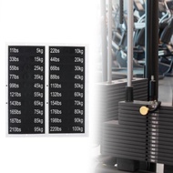 [svzfjuv] Weight Stack Labels Weight Block Label Sticker 5kg to 100kg for Weight Lifting Strength Tr