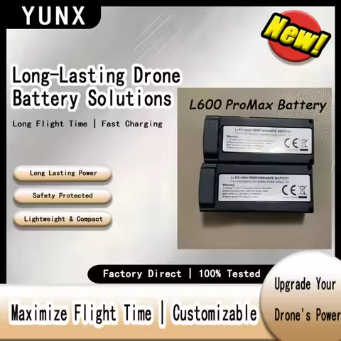 YUNX 7.4V 4500mAh Extended Life Battery for LYZRC L600 ProMax RC Drone Quadcopter Replacement Parts