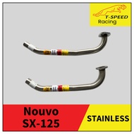 Yamaha Nouvo SX-125 Exhaust Pipe Stainless Steel 304 25/ 28 m.m.