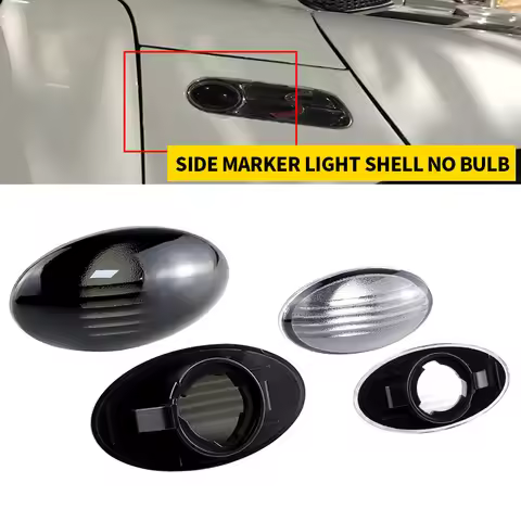 2Pcs For Mini Cooper R50 02-06 R52 04-08 R53 02-06 Turn Signal Side Fender Marker Light Housing Cove