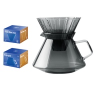 New Arrival Brewing Coffee Filter Cup Glass Pour Over Coffee Maker with Stand V60 Funnel Dripper Coffee Accessories