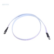 【3C】 Type C Flat Cable Type C Male to Male 2A Charge Data Extension Silicone Cable