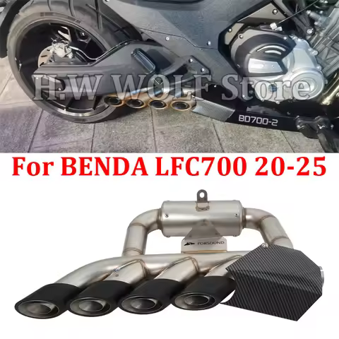 Slip On For BENDA LFC700 700LFC LFC 700 2020 - 2025 Motorcycle Exhaust System Modify Espace Moto Muf
