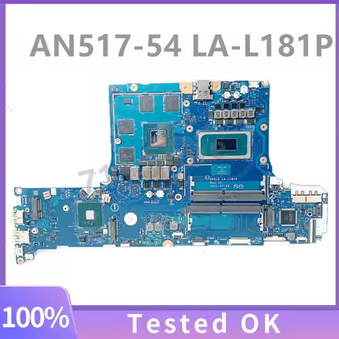 GH51G LA-L181P For ACER Nitro 5 AN517-54 Laptop Motherboard With i5-11400H i7-11800H CPU GN20-P1-A1 