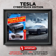 Gambar Frame Diecast Hotwheels Tesla Cybertruck Berserta Poster