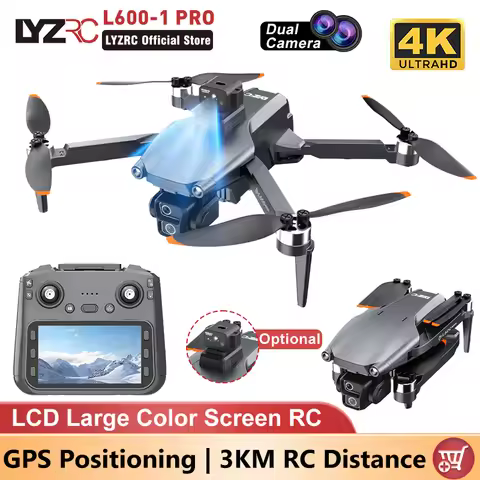 LYZRC L600-1 PRO LCD Color Screen RC Professional 4K Camera Drone GPS Positioning Brushless Motor 36