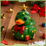 [MOONWHITE]  Holiday Table Decor Duck Figurine Festive Resin Duck Figurine Festive Christmas Duck Fi