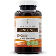 Secrets of the Tribe Fennel Seed 120 Capsules, 1000 mg, Fennel Seed (Foeniculum vulgare) Dried Seed 