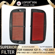 Lopor Motorcycle Air Filter Intake Cleaner Element For YAMAHA YZF-R 5PW YZFR1 YZF R1 2002 2003 5PW-1