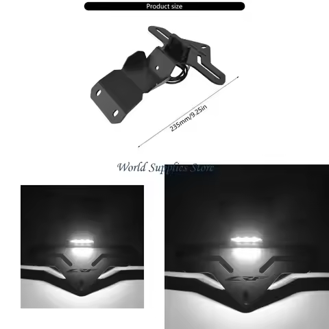 G6KC License Plate Bracket for CRF250L CRF300L Rally with Integrated LED