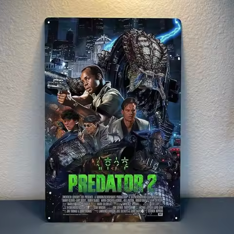 Predator 2 Movie Metal Poster Tin Sign - Plate